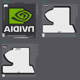 NVIDIA Logo Lightbox LED Lamp 3d model