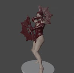 Asian Woman Fan Fighter v2.0 3d model