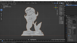 Mermaid Ocean Birthday Party Pack 3d model