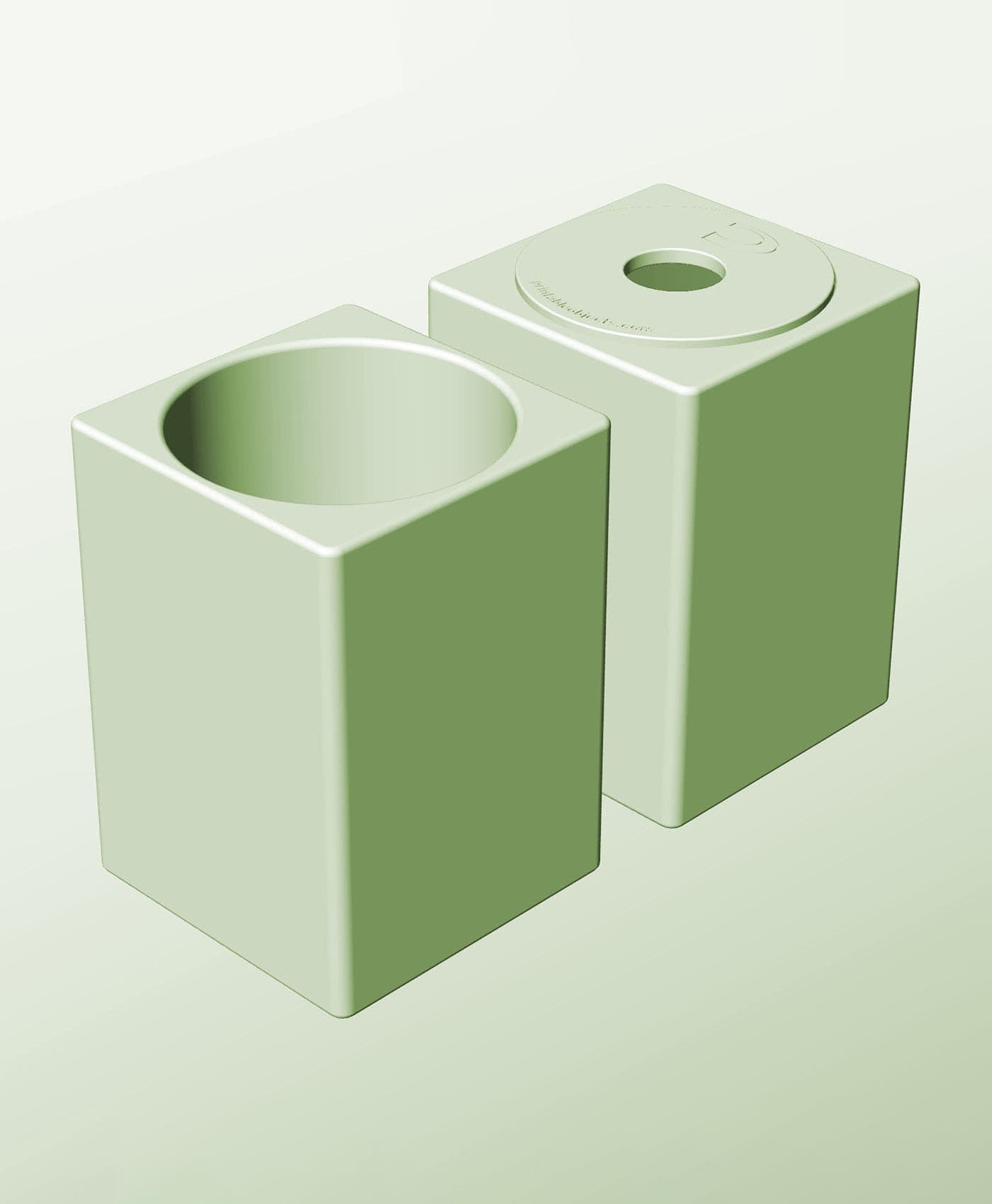 CS128-200-P Modular Stacking pierced container for home decor 3d model