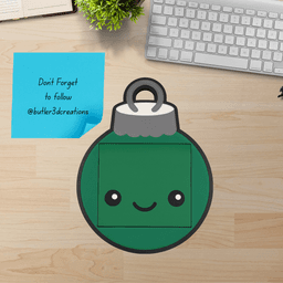 Christmas Ornament Post-It Holder 3d model