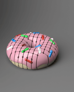 Floppy Donut - Articulating flexi donut 3d model