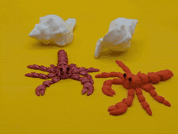 Articulated hermit crab 3d model