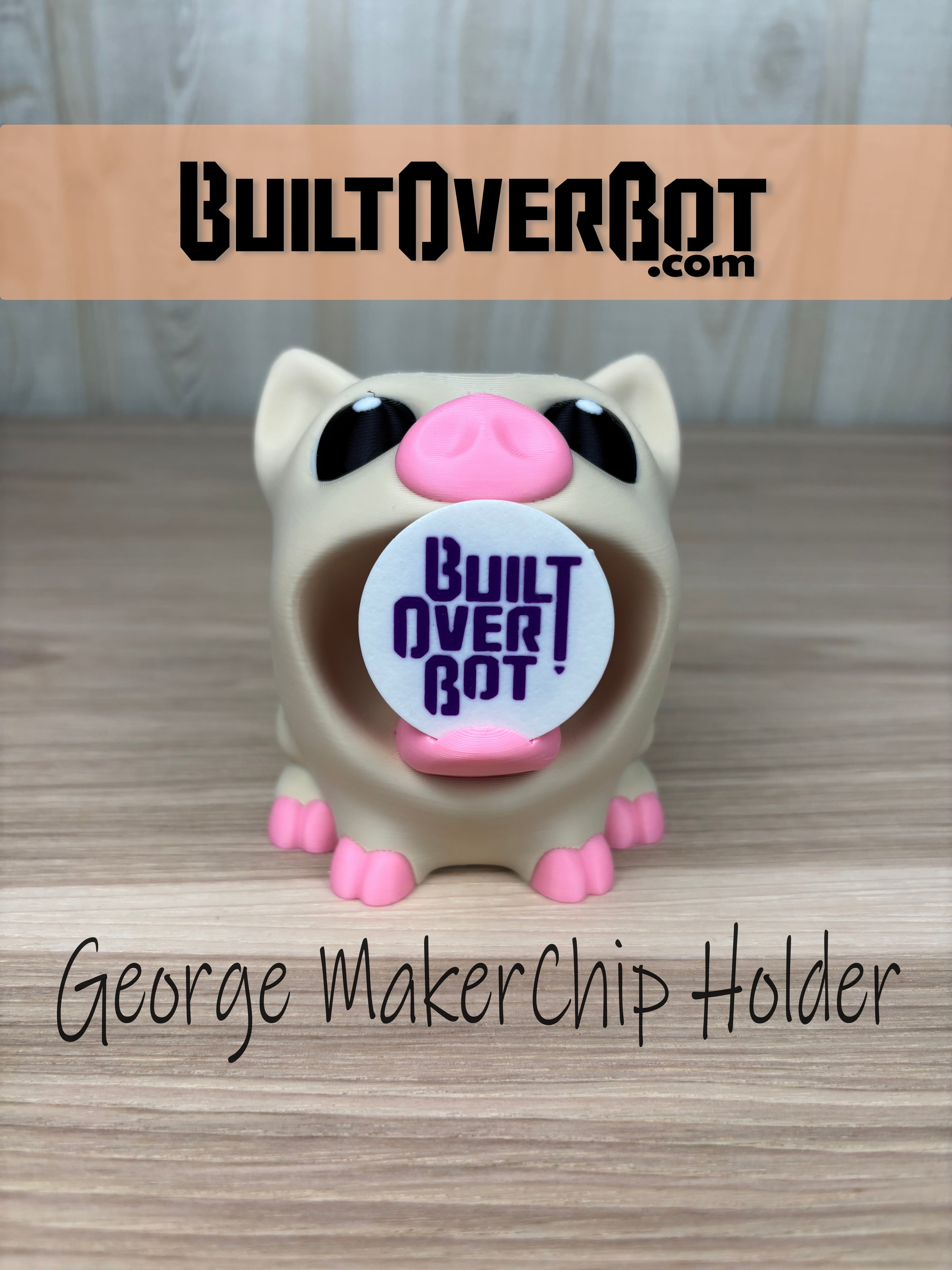 George the Pig MakerChip Holder 3d model