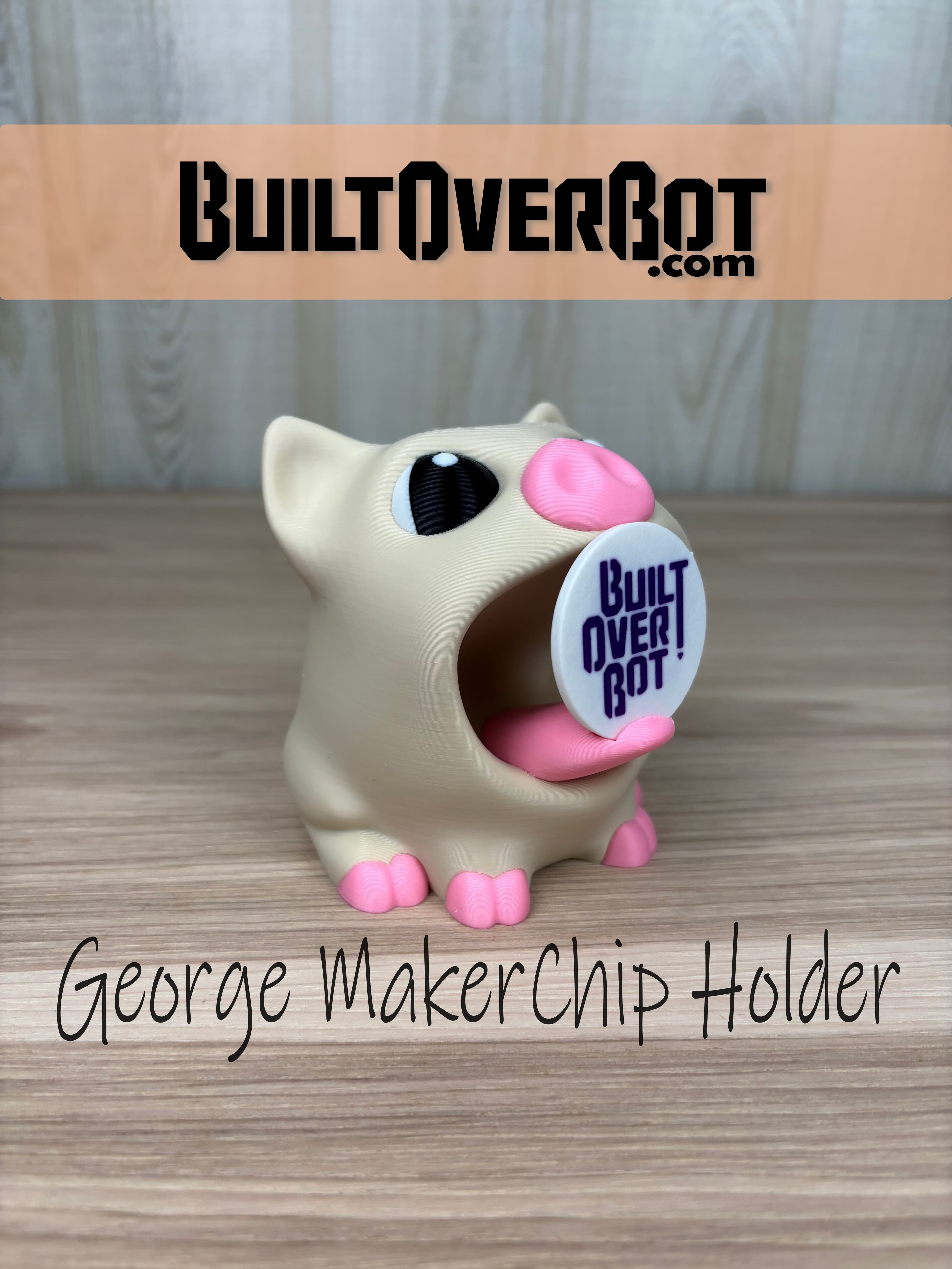 George the Pig MakerChip Holder 3d model