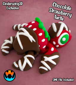 Chocolate Strawberry Turtle 3d model