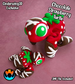 Chocolate Strawberry Turtle 3d model