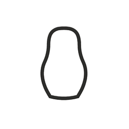 Russian Nesting Doll Cookie Cutter STL File - 4 inches 3d model