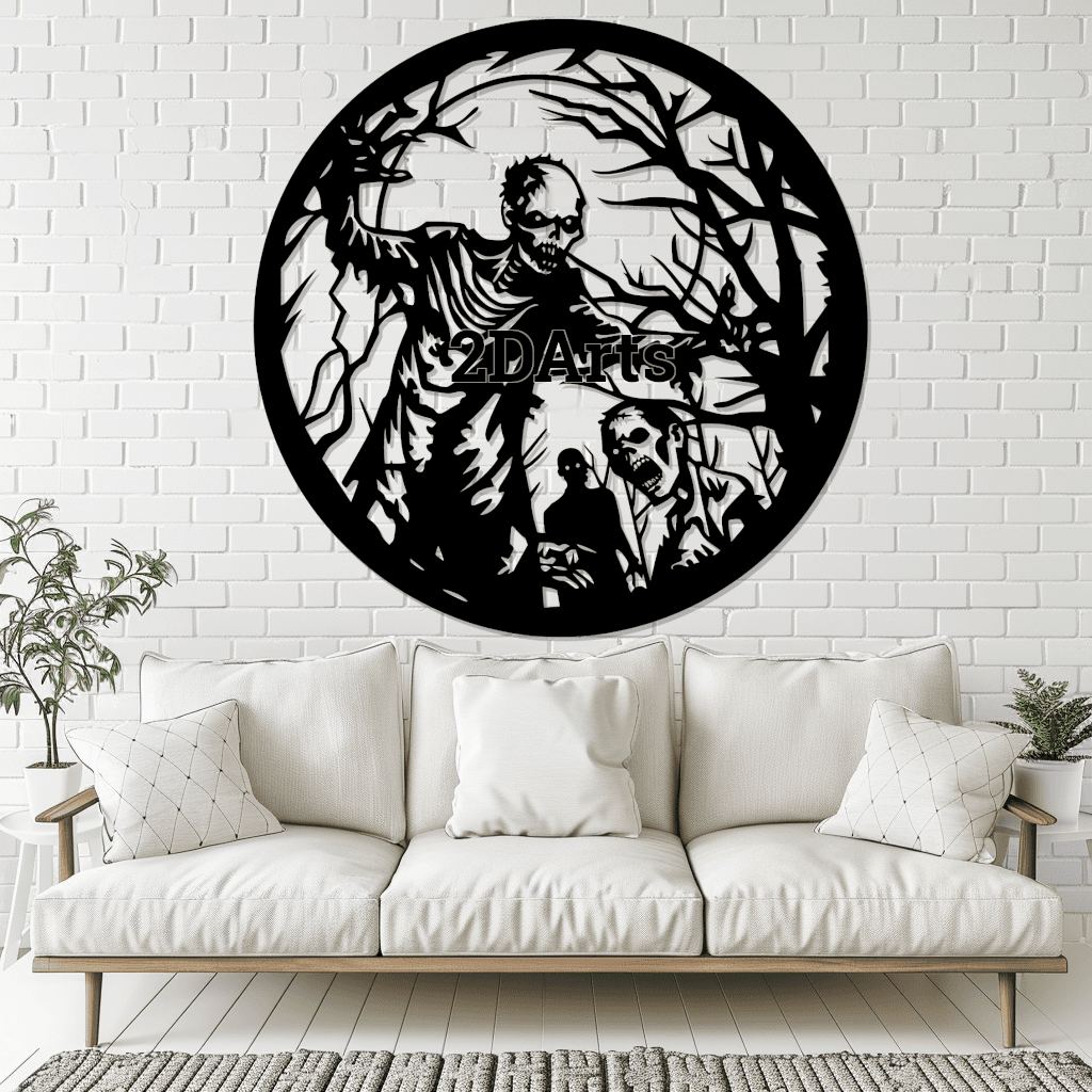 Zombie Army 2D Wall Art/Window Art 3d model