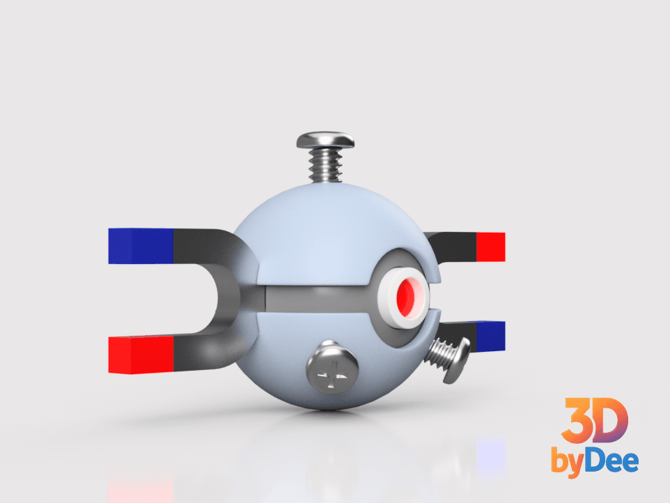 Magnemite Pokeball 3d model