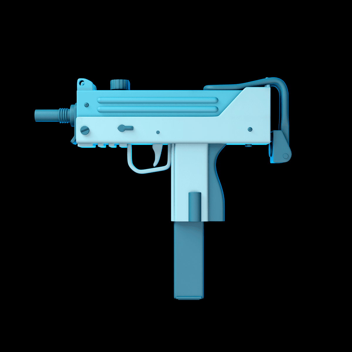 Mac10 submachine gun 3d model