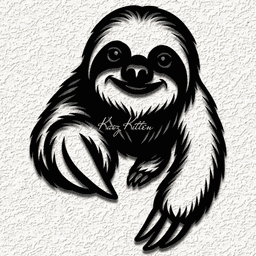 CUTE CRAWLING SLOTH WALL ART HOME DECOR 3d model