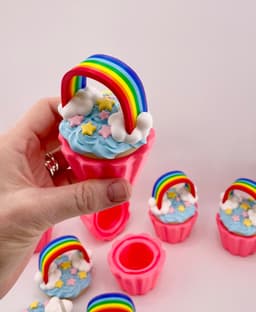 Cupcake Container -Rainbow 3d model