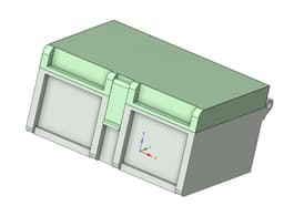 6x4 `Box with Latch and Hinges 3d model