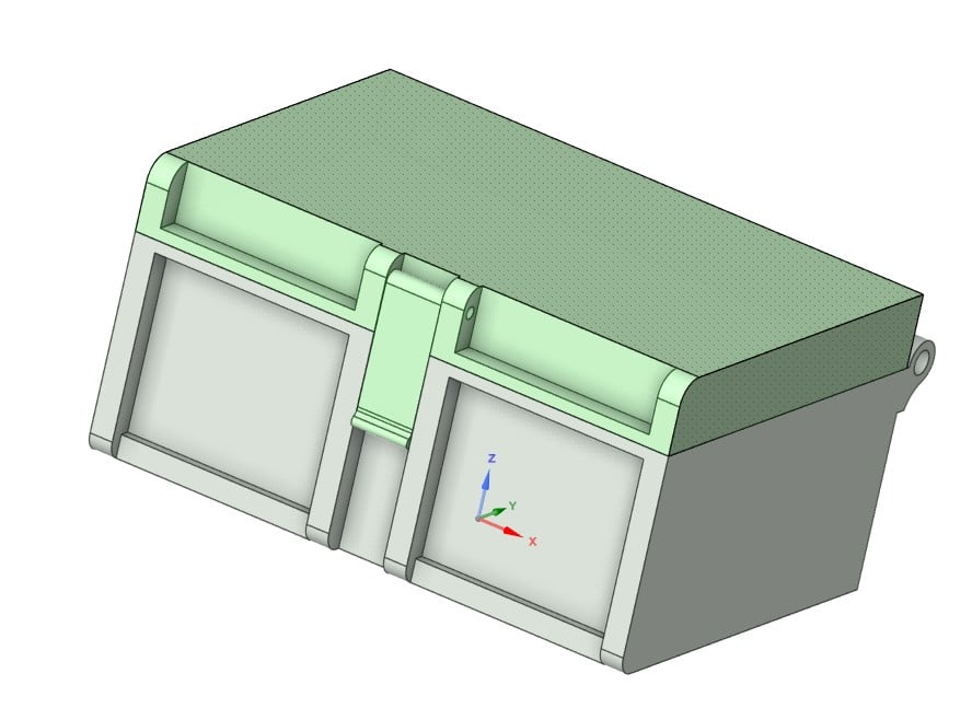 6x4 `Box with Latch and Hinges 3d model