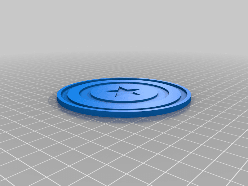 Captain America Shield Coaster 3d model