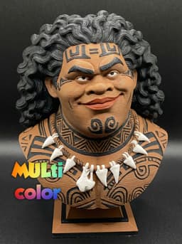 Polynesian Demigod Bust Multi-Color 3MF | Fan Art | Bambu Ready 3d model