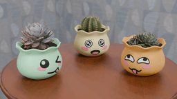 Emoji Planters 3d model
