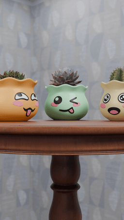 Emoji Planters 3d model