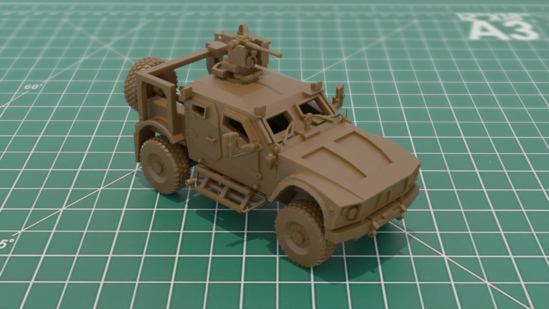 M1240 M-ATV 1:72 Scale STL Model 3d model