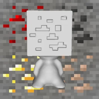 Minecraft ore gogo 3d model