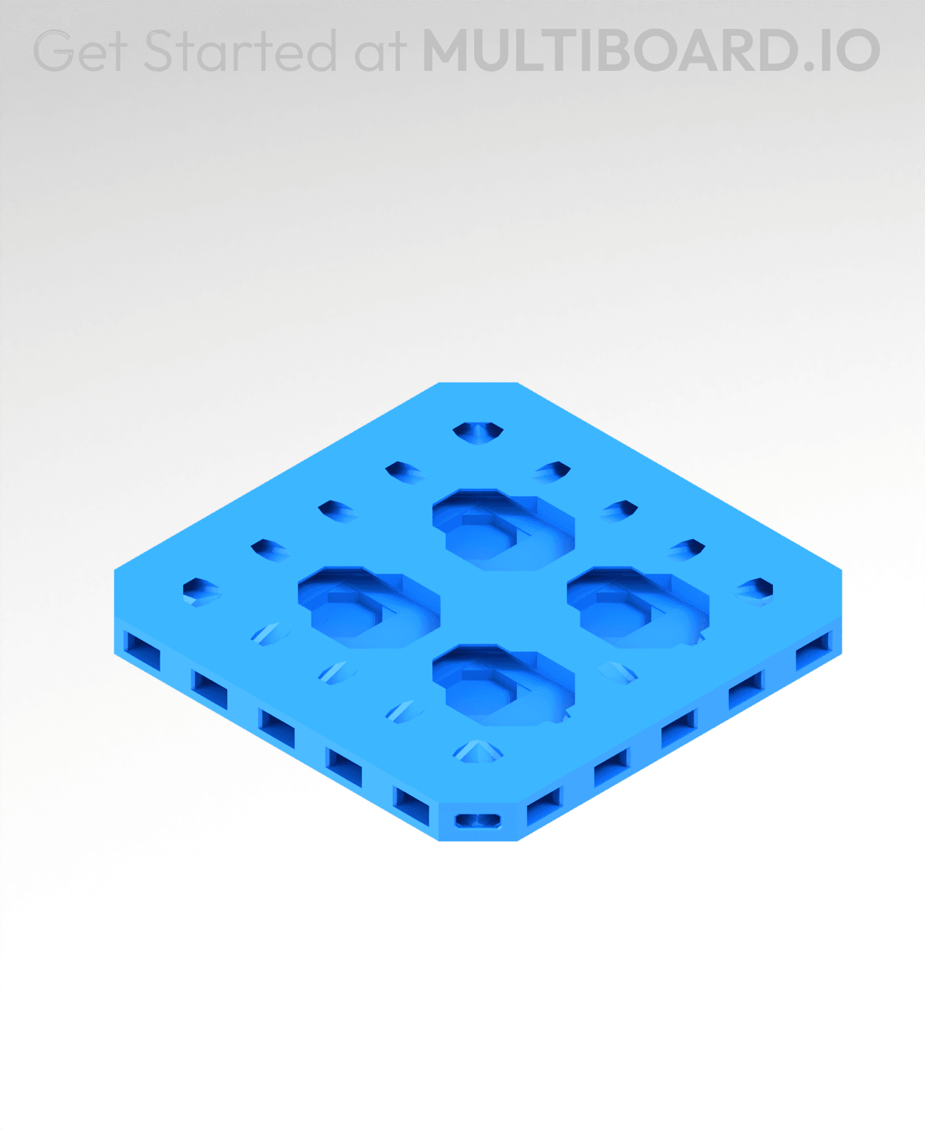 3x3 MU - Point Hole MU - MultiBoard Plate 3d model