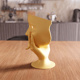 Theatrical Mask Silhouette Fine Art Statue 3d model