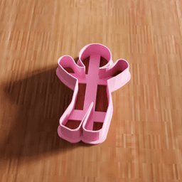 Gingerbread Man Cookie Cutter Stamp Utensil 3d model