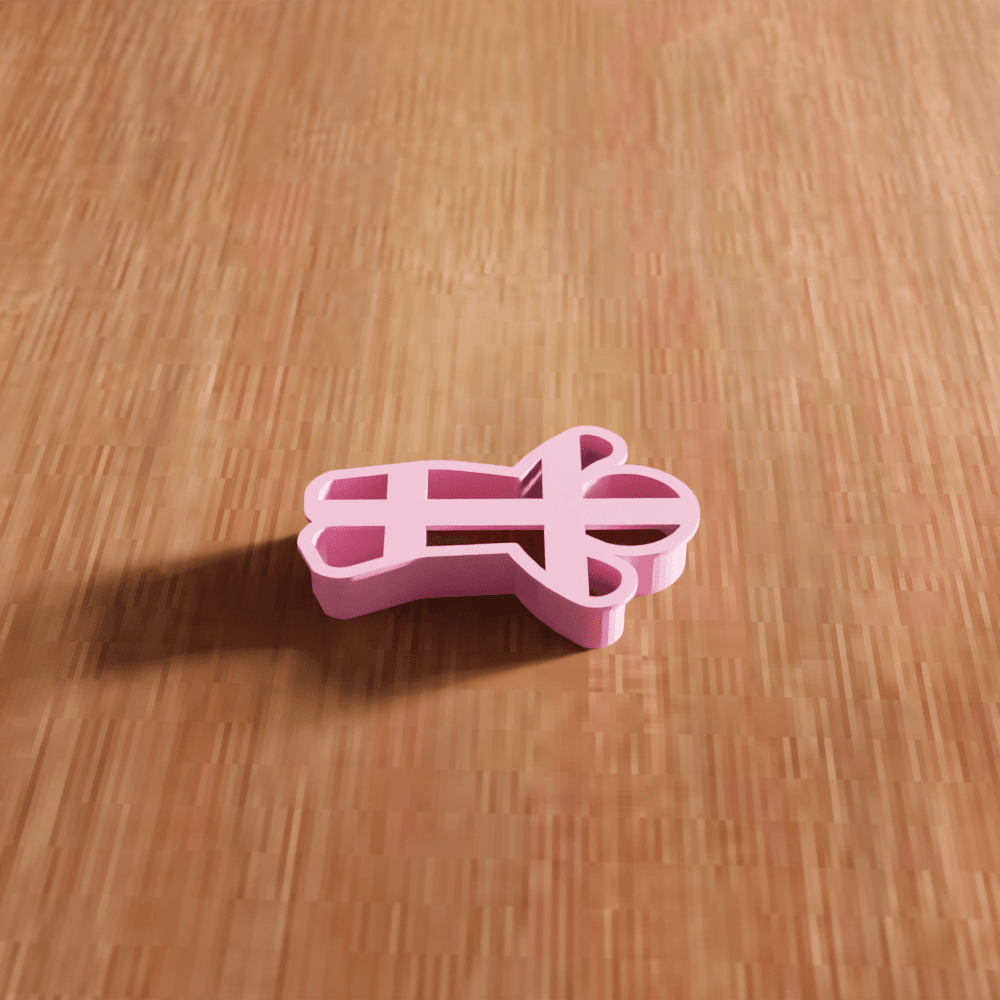 Gingerbread Man Cookie Cutter Stamp Utensil 3d model