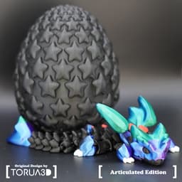 Articulated Dragon 034 With Egg Medium 3d model