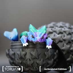 Articulated Dragon 034 With Egg Medium 3d model