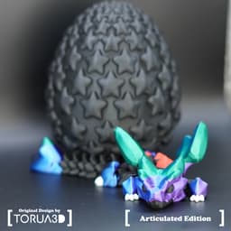 Articulated Dragon 034 With Egg Medium 3d model