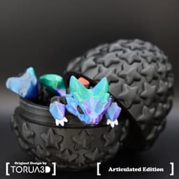 Articulated Dragon 034 With Egg Medium 3d model