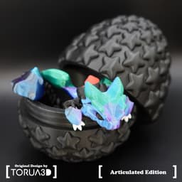 Articulated Dragon 034 With Egg Medium 3d model