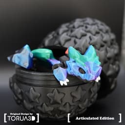 Articulated Dragon 034 With Egg Medium 3d model