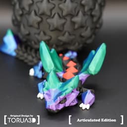 Articulated Dragon 034 With Egg Medium 3d model