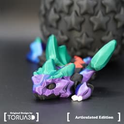 Articulated Dragon 034 With Egg Medium 3d model