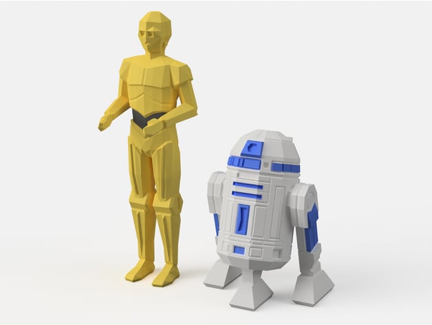 Low-Poly Space Toys - Multi and Dual Extrusion version 3d model