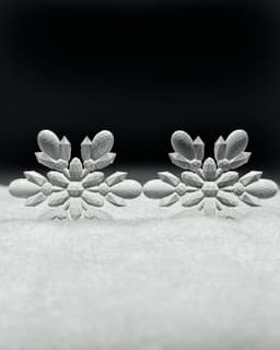 Crystal Snowflake Pendant / Ornament - Support Free 3d model