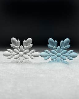 Crystal Snowflake Pendant / Ornament - Support Free 3d model