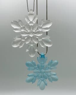 Crystal Snowflake Pendant / Ornament - Support Free 3d model