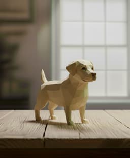labrador lowpoly 3d model