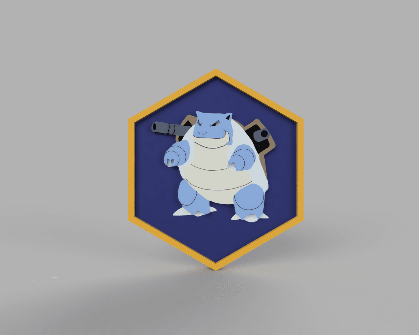 Blastoise Pokemon PokeCoin 3MF 3d model