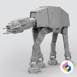 Print-in-place Articulated STARWARS AT-AT Ver2.0 3d model