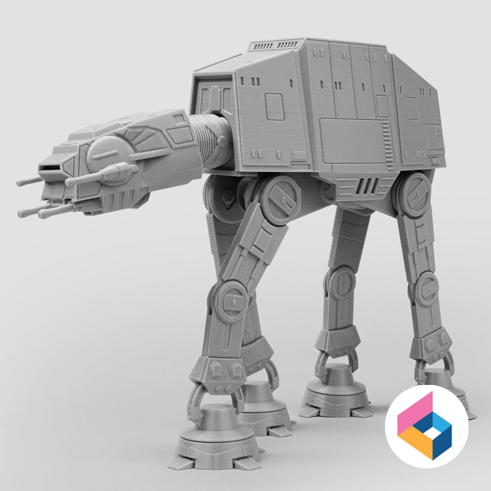 Print-in-place Articulated STARWARS AT-AT Ver2.0 3d model