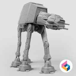Print-in-place Articulated STARWARS AT-AT Ver2.0 3d model