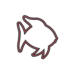 Angelfish Cookie Cutter STL File - 4 inches 3d model