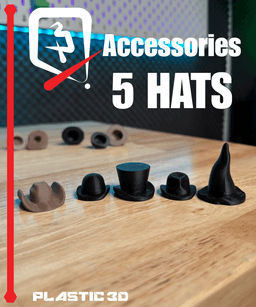 5 Mini Hats Pack 3d model