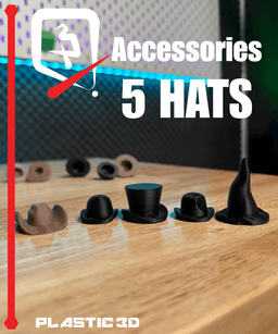 5 Mini Hats Pack 3d model