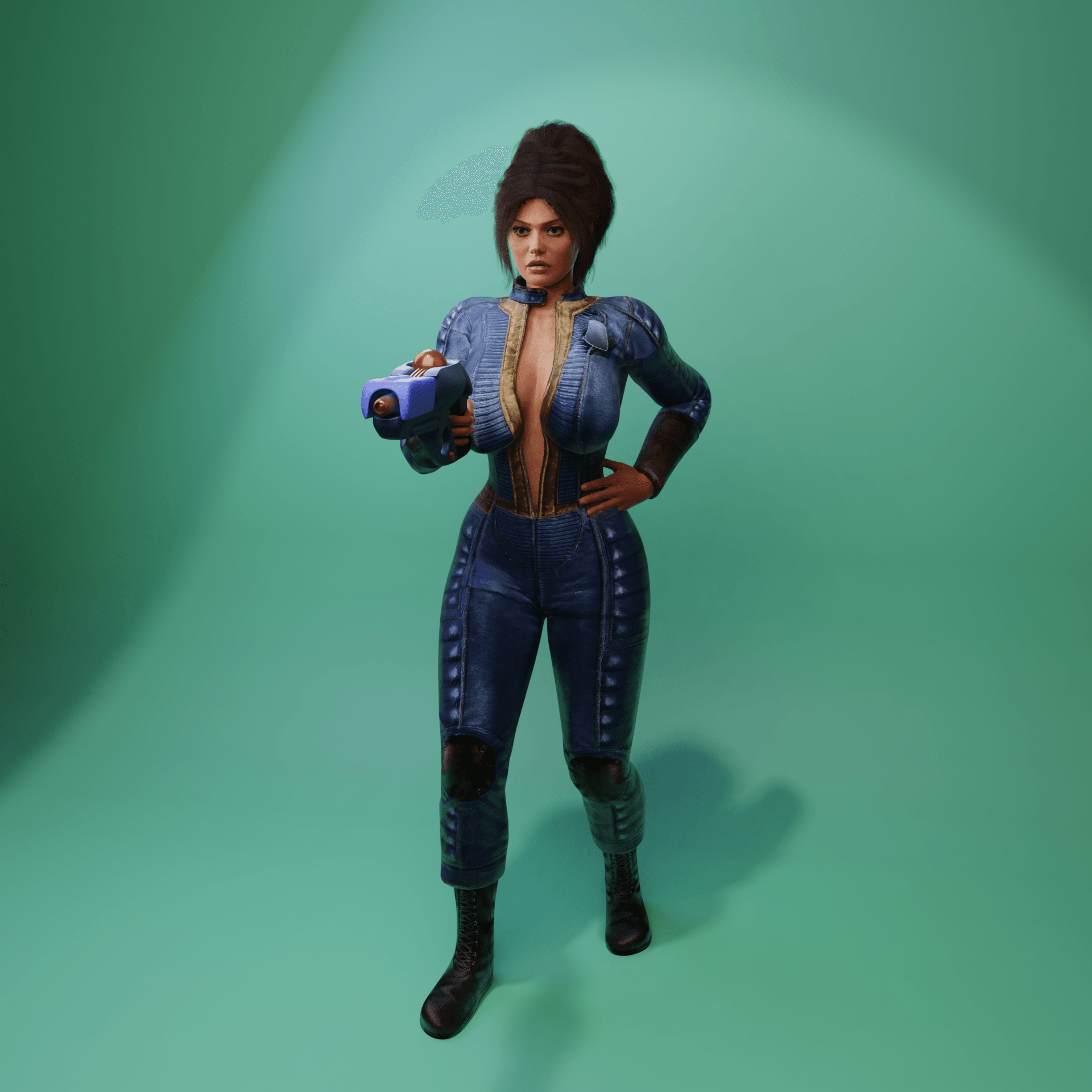 Female Wasteland Survivor Character 3d model